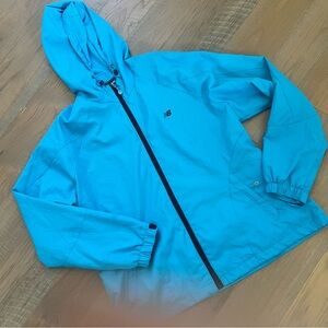 New Balance Full Zip Windbreaker Jacket Coat Women XL XXL Mesh Lined Hooded k48